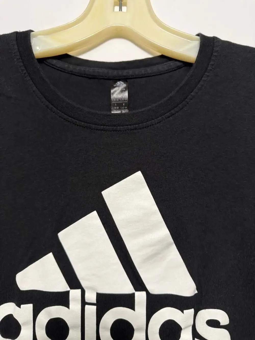 Adidas Men's Black Long Sleeve Badge of Sport Logo T-Shirt